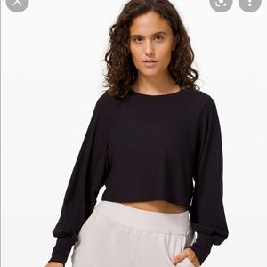 lululemon relaxed crop puff long sleeve
